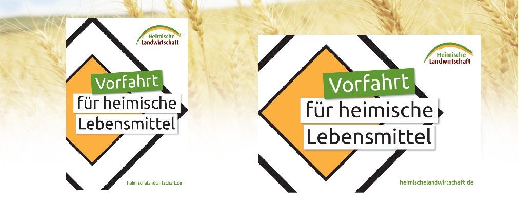 Aufkleber Vorfahrt für heimische Lebensmittel